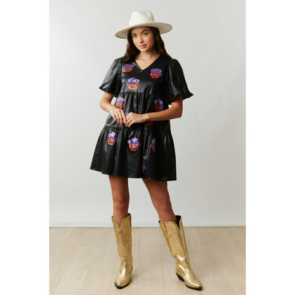 Howdy Pumpkin Jack O'Lantern Halloween Dress - Picture 5 of 10